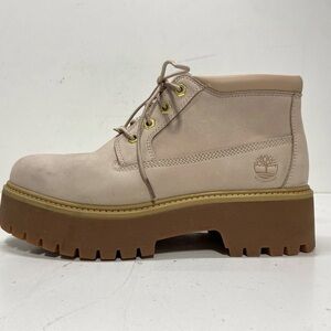 Timberland Stone Street Platform Waterproof Chukka Boot Beige - Women’s 9